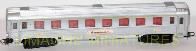 Rame 4 Voitures L’Aquilon HO – Gégé – Inox Époque 4 – Train Miniature Collection